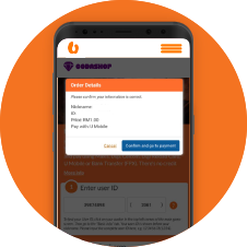 Lifestyle Purchase Codashop codes Step 3 Icon U Mobile