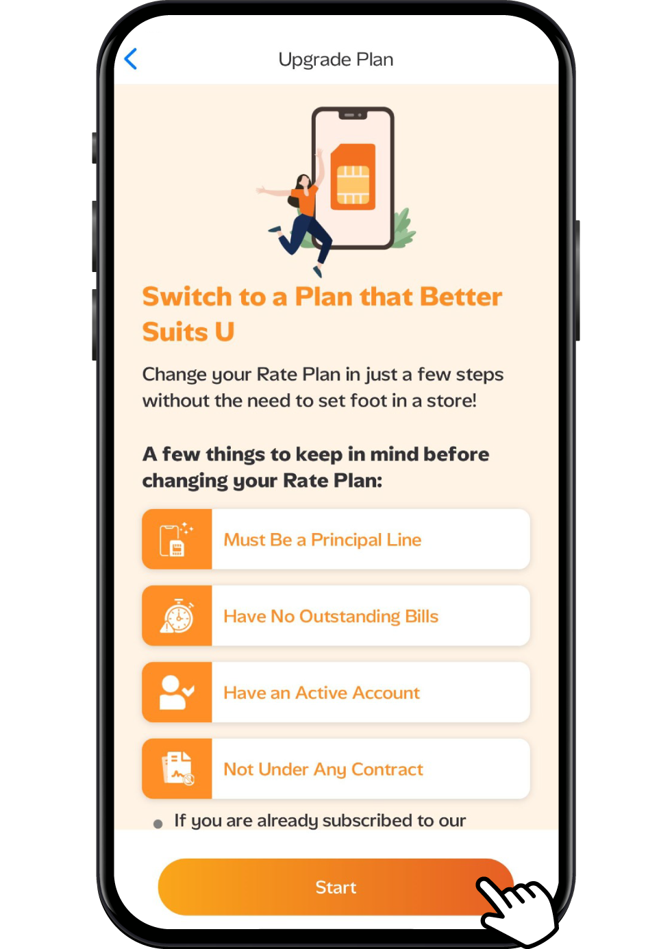 Support Upsize Plan Step 2 Image U Mobile